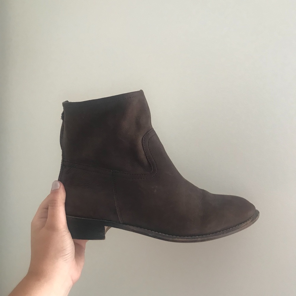 Dark Brown Leather Boots